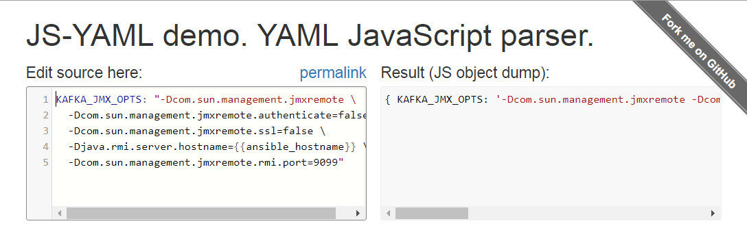 YAML JavaScript Parser